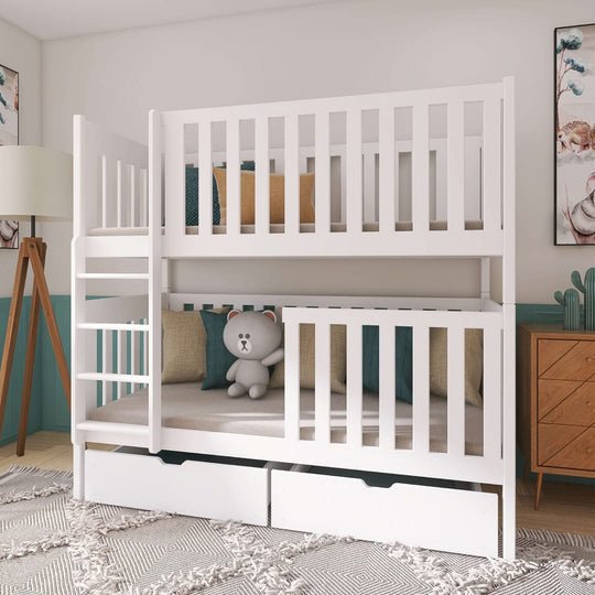 Wooden Bunk Bed David with Storage